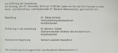 Ausstellung, 2015
